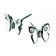 Earrings ‘Diamond Butterfly Away’ sterling silver