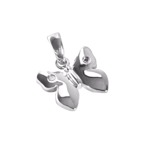 Pendant ‘Butterfly with Diamond’ sterling silver