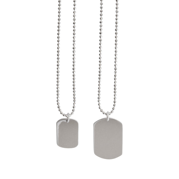 The General & Little General Pendant & Chain Sterling Silver