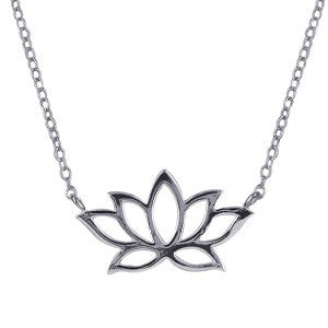 Necklet ‘Lotus Flower’ Sterling Silver