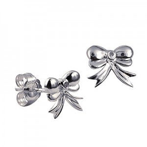 Earrings ‘Diamond Bow Tie’ sterling silver